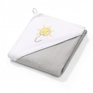 TERRY Hooded Towel 100×100 cm grey 142/08