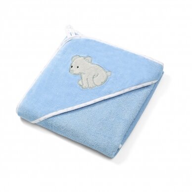 Velour hooded towel blue 100 x 100 540/04