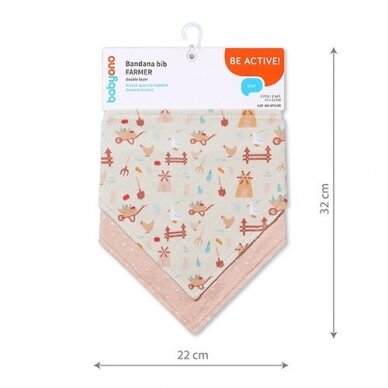 BabyOno bandana bib FARMER, 879/09 2