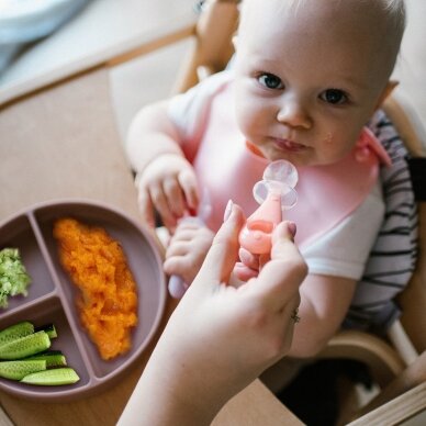 Babyono silikoniniai šaukšteliai 2vnt oranžinis violetinis 784/01 4