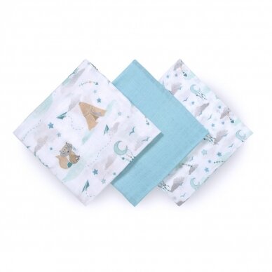 BabyOno bamboo diapers 3 pcs blue 397/12 1