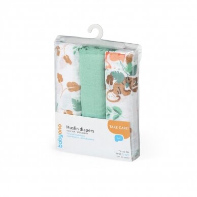 BabyOno muslin diapers mint 348/12 3