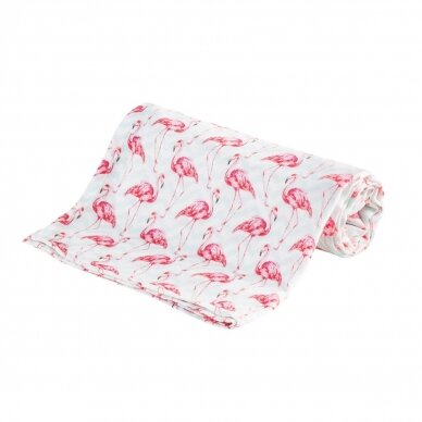 Bocioland diaper bamboo 30x30 flamingo BOC0321