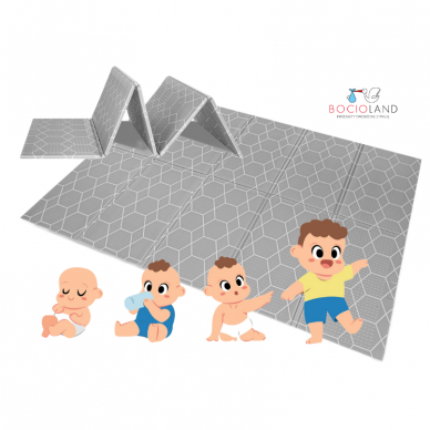 Bocioland soft foldable play mat 150x200 cm honeycomb BL121 4