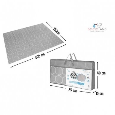 Bocioland soft foldable play mat 150x200 cm honeycomb BL121 3