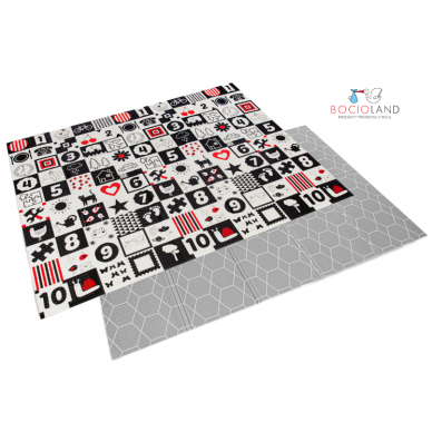 Bocioland soft foldable play mat 150x200 cm honeycomb BL121 2