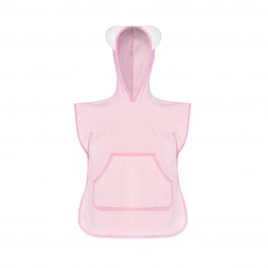 Bocioland hooded baby poncho pink BL181 1