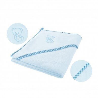 Bocioland Lamb soft bath towel – blue, 100x100, BOC0112