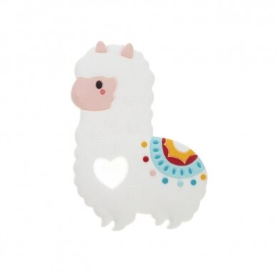 Bocioland silicone teether, WHITE LAMA BOC0509