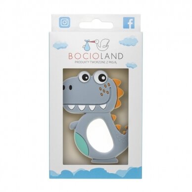 Bocioland DINO silicone teether gray BOC0505 2