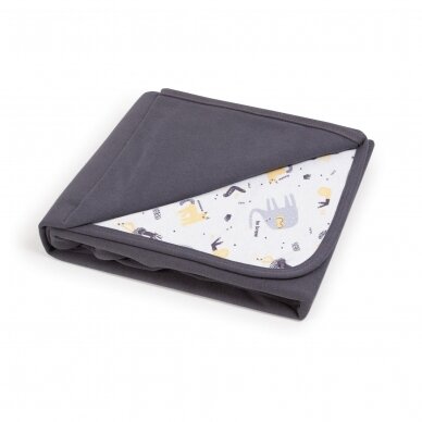 CebaBaby blanket (90x100) Dark grey + Elephant