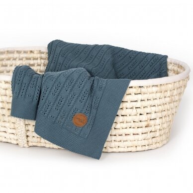 Knitted blanket in gift box (90x90) Herringbone Malibu 2