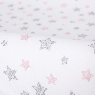 Changing mat cover Candy pink + Pink Stars (50x70-80) 2 pcs 1