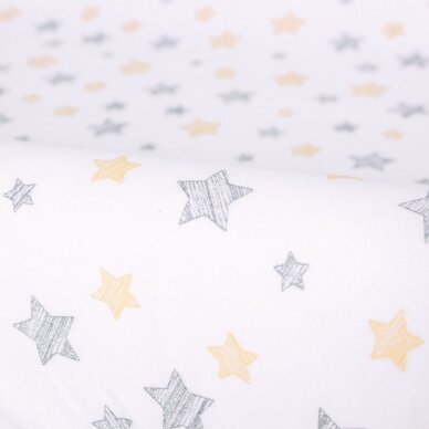 Changing mat cover Dark grey + Yellow Stars (50x70-80) 2 pcs 2