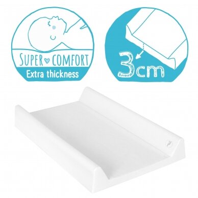 Hard changing mat short (50x70) Comfort Dream Roll-over white 3