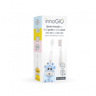 InnoGio Spare heads for GIOgiraffe & GIOrabbit toothbrush for children GIO-450BH