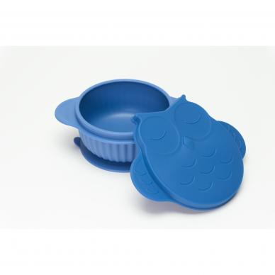 INNOGIO GIOFRESH TABLEWARE OWL SNACK BOWL WITH LID GIO-910BLUE