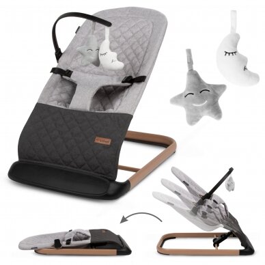 Kidwell LARO rocking bouncer grey wooden 9