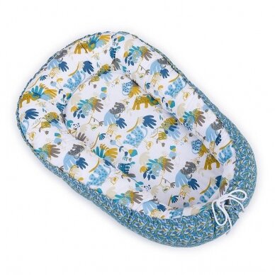 MamoTato baby nest ( cocoon ) - double-sided, Savanna, blue