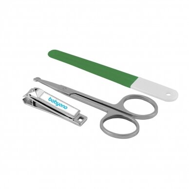 Babyono baby manicure set: nail file, scissors, clippers 068 1