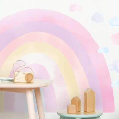 Pastelowe Lovesticker rainbow pink 1