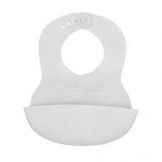 Soft baby bib with adjustable lock grey 835/01