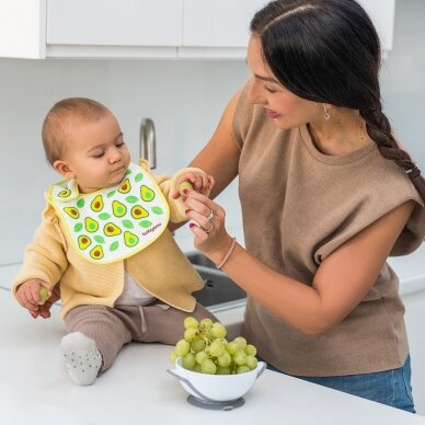 Babyono terry baby bib I EAT AND I GROW , m3+ 831 6