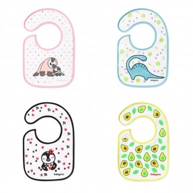 Babyono terry baby bib I EAT AND I GROW , m3+ 831