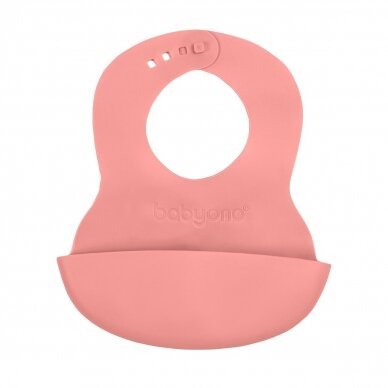 Babyono soft baby bib with adjustable lock pink 835/04