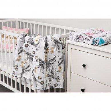 Muslin swaddle blanket – ferns 2