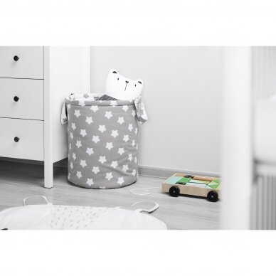 BASKET FOR TOYS - STARS GREY (40x50) 4