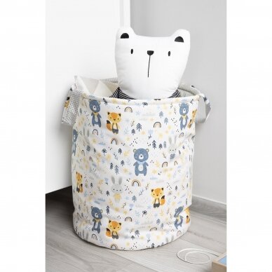 BASKET FOR TOYS - FOREST FRIENDS GREY (40x50) 5