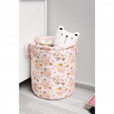 BASKET FOR TOYS - BIRDS CORAL (40x50), 8701 5