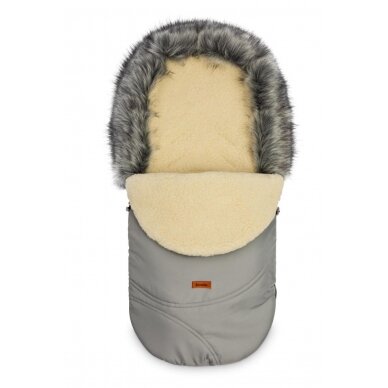 Eskimo Romper Bag – grey/wool, 100x46, 8342