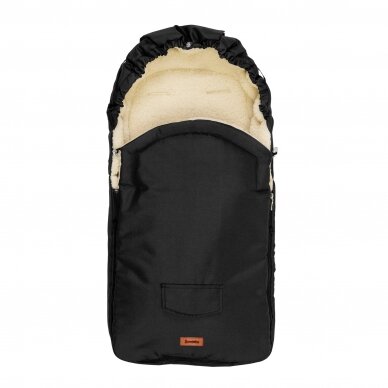 Stroller sleeping bag – wool black 1