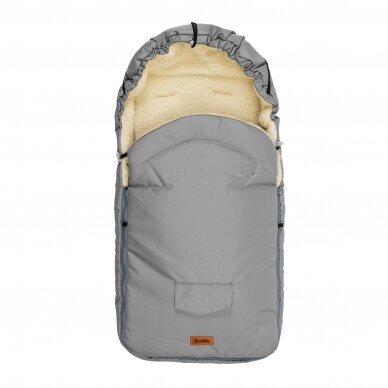 Stroller sleeping bag – wool light grey 1