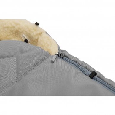 Stroller sleeping bag – wool light grey 4