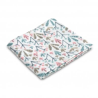 MUSLIN SWADDLE BLANKET MOUNTAIN ASH, 70x80