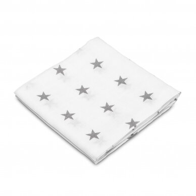 Muslin diaper – stars grey