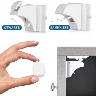 SIPO set of 4x baby safety magentic cabinet locks SBS-M4 7