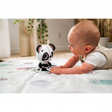 Tiny Love black & white décor panda take along rattle toy 1