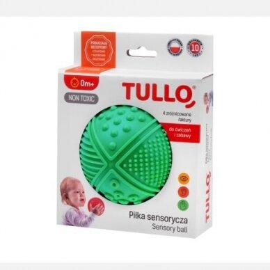 Tullo rubber - educational ball 6 cm, green 470