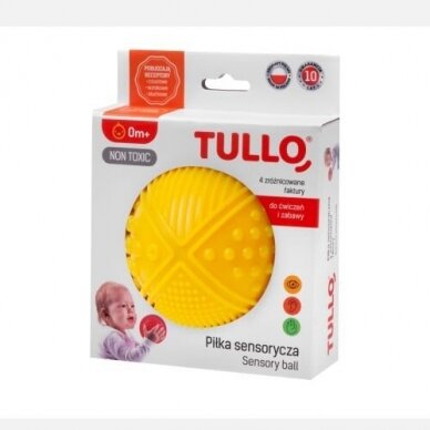 Tullo rubber - educational ball 6 cm, yellow, 471