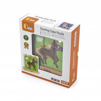 VIGA Stacking Cube Puzzle - Farm Animals 50833 6